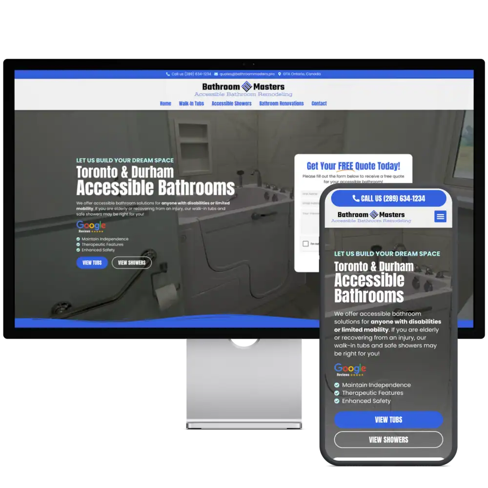Bathroom Master Website Design