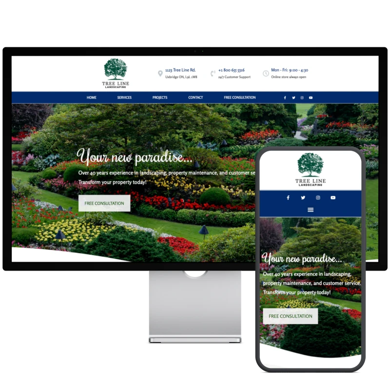 Treeline Landscaping Website